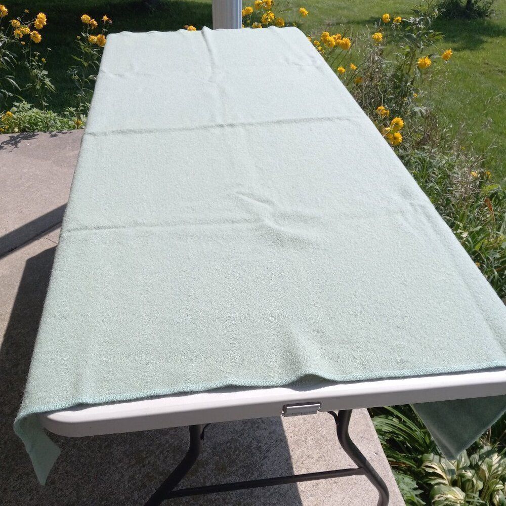 Vintage Green Kenwood Wool Blanket Cottagecore Countrycore